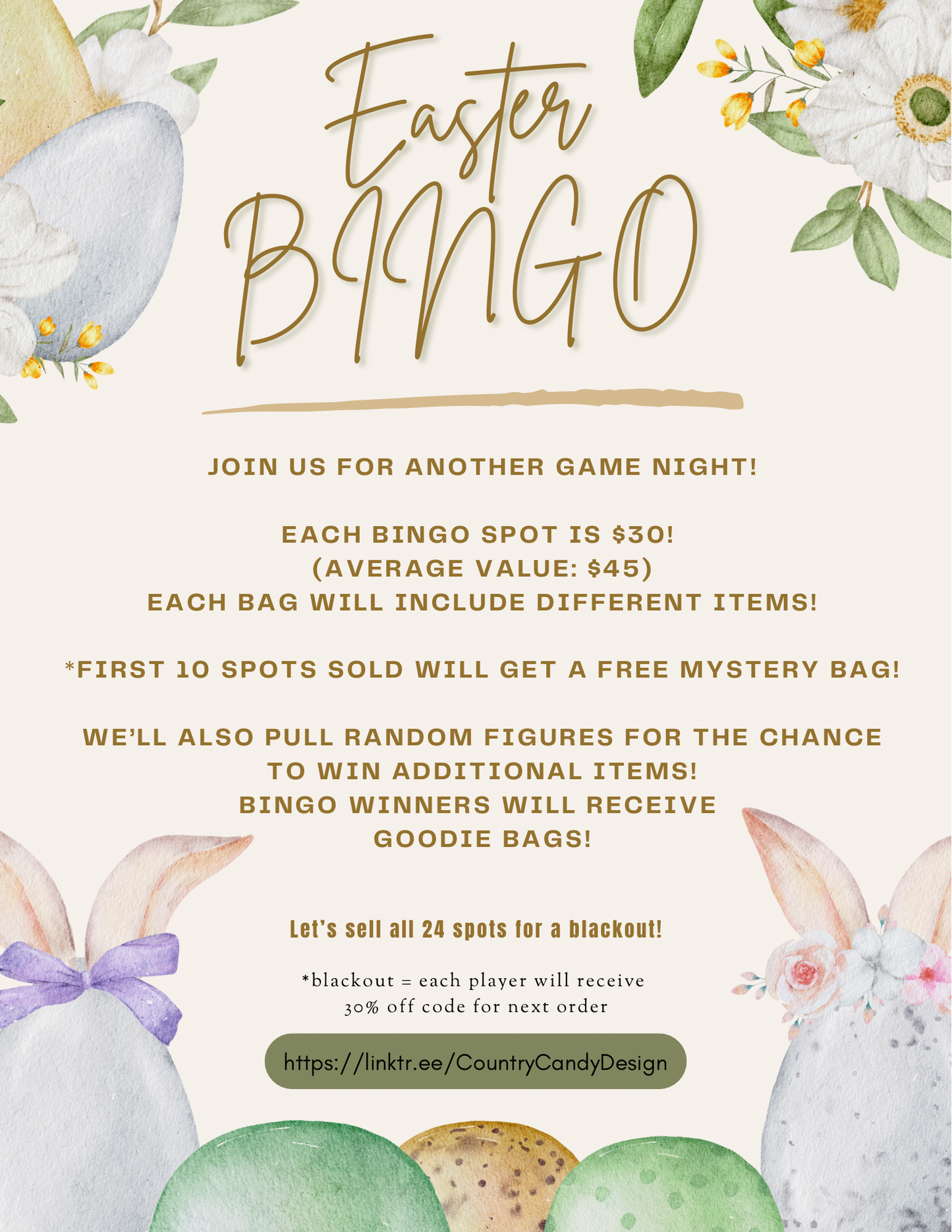 EASTER BINGO - *BINGO NIGHT*